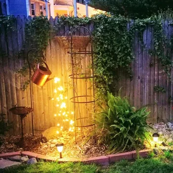 כוכב מסוג מקלחת גן לאמנות אור קישוט גינה חיצונית דשא מנורת תאורת נוף עם ברזל לעמוד ממטרה עיצוב תפאורה