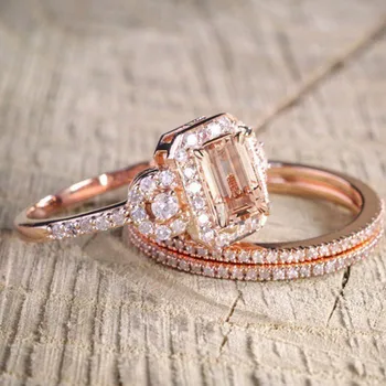 החתונה של להקת טיטניום מצופה טבעת טבעת טבעת אירוסין סט מעולה אסתטי טבעות נשים טבעת משלוח חינם