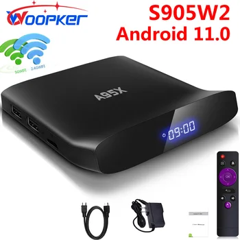 A95X W2 תיבת הטלוויזיה אנדרואיד 11 64GB 4G אנדרואיד TVBOX Allwinner S905W2 Dual Band Wifi6 1080P 4K Bluetooth 5.0 Media Player