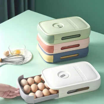 מגירת סוג ביצה תיבת אחסון המקרר תיבת אחסון טרי שמירה על תיבת כופתה תיבת משק ביצים מחזיק אחסון מזון במטבח