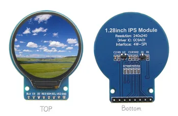 IPS 1.28 אינץ 8PIN/12PIN RGB 65 אלף צבעים TFT LCD סיבוב מסך עם מתאם לוח GC9A01 לנהוג IC 240(RGB)*240 ממשק SPI