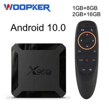X96Q אנדרואיד 10.0 Smart TV BOX 2GB 16GB Allwinner H313 Quad Core 4K 60fps 2.4 G WIFI משלוח מהיר לעומת H96 מקס Set Top Box 1GB 8GB
