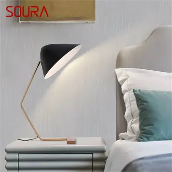 SOURA נורדי מנורת שולחן הפוסט-מודרנית. עיצוב יצירתי LED שולחן אור עיצוב הבית השינה ליד המיטה מחקר