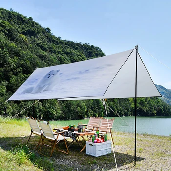 קל משקל ונייד, שמשיה החופה למסיבה,עמיד למים הגנת UV אוקספורד אוהל לקמפינג חובב-יפה פוקס