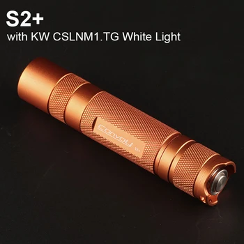 השיירה S2+ עם KW CSLNM1.TG אור לבן הבזק כתום פנס לפיד 18650 פנס קמפינג תאורה ניידת עבודה Latarka