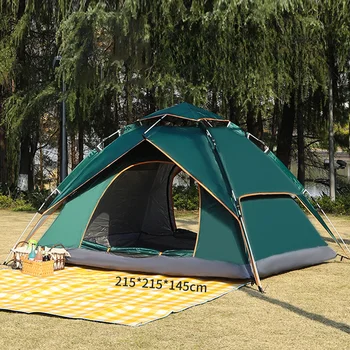 אוטומטי Pop Up אוהל נייד אטים לגשם אוהל חוף הליכה שמש מקלט חיצוני 3-4 אנשים, נהיגה עצמית נסיעות קמפינג אוהל