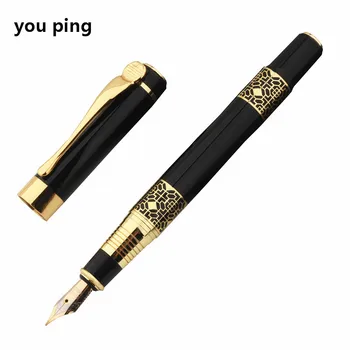 איכות גבוהה 530 שחור זהב למשרד לעסק עט נובע תלמידים ציוד חדש דיו, עט עט דיו