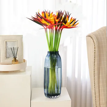 1/2pcs מלאכותי פרחים ציפור גן עדן מזויף הזר צמח בבית עיצוב שולחן קבוע פרח עבור המשרד הביתי