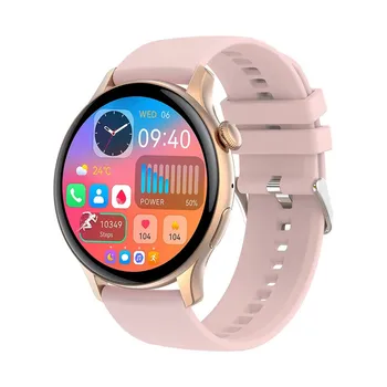 HK85 שעון חכם גברים, נשים, 1.43 אינץ ' AMOLED מסך Bluetooth שיחה מוסיקה NFC AI קול מותאם אישית חיוג ספורט כושר גשש Smartwatch