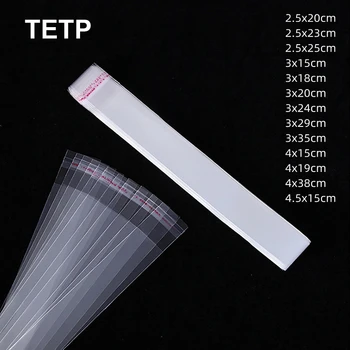 TETP 200pcs/הרבה זמן פנוי דבק עצמי שקיות שרשרת אביזרים מתנה אריזה אחסון Dustproof צלופן OPP פלסטיק