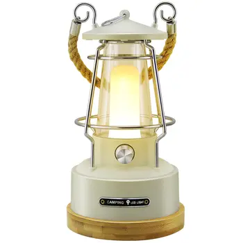 קמפינג תחת כיפת השמיים המנורה נטענת מתכוונן LED מנורה העתיקה חיצונית, דייג, עמיד למים רטרו קמפינג מנורה המנורה נטענת