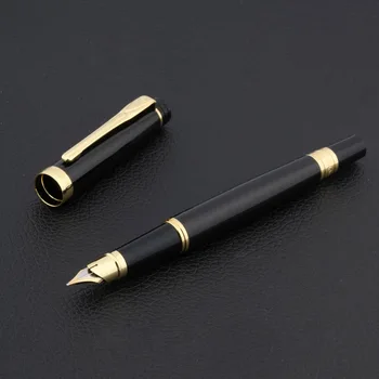 גיבור 3802 מתכת שחור זהב מתנה רטרו אירידיום קלאסי עט נובע