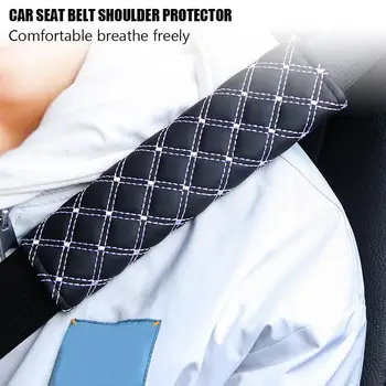 2Pcs חגורת הבטיחות חגורת הבטיחות רצועת כתף לכסות את הרתמות ילדים הגנה המכונית מכסה כרית רכב