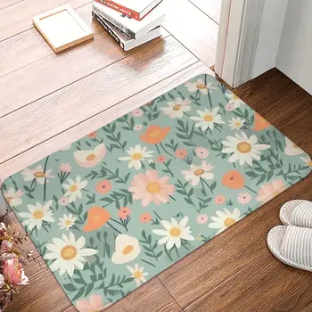 חינניות מטבח החלקה לשטיח בוהו פרח סלון מחצלת דלת הכניסה שטיחון עיצוב הבית השטיח