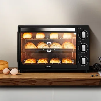 פיצה תנור אפייה ביתיים מיני תנור חשמלי רב תכליתי באופן אוטומטי לחלוטין 30L חשמלי במטבח תנור מיקרוגל