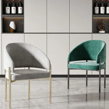 מעצב אירופאי כסאות אוכל נורדי Luxery זהב הרגליים כסאות אוכל משענת יד באיכות גבוהה Mobili Per La Casa קישוט