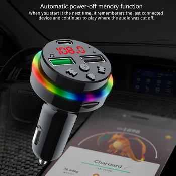 רכב Bluetooth משדר FM 5.0 דיבורית אלחוטית מקלט אודיו אוטומטי נגן MP3 3.1 A Dual USB מטען מהיר אביזרי רכב